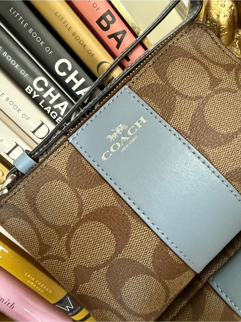 Coach signature C current canvas and leather wristlet pouch - Picture 7 of 9